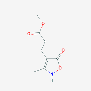 molecular formula C8H11NO4 B1448478 Methyl 3-(5-hydroxy-3-methyl-1,2-oxazol-4-yl)propanoate CAS No. 1797797-59-1