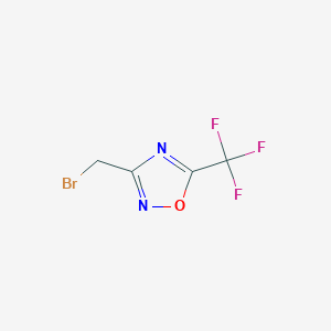 molecular formula C4H2BrF3N2O B1448480 3-(Bromomethyl)-5-(trifluoromethyl)-1,2,4-oxadiazole CAS No. 1609396-23-7