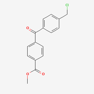 molecular formula C16H13ClO3 B14484820 Methyl 4-[4-(chloromethyl)benzoyl]benzoate CAS No. 64141-12-4