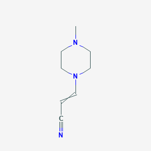 molecular formula C8H13N3 B14484905 3-(4-Methylpiperazin-1-yl)prop-2-enenitrile CAS No. 65157-87-1