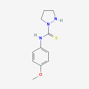 molecular formula C11H15N3OS B14484908 N-(4-Methoxyphenyl)pyrazolidine-1-carbothioamide CAS No. 65677-71-6