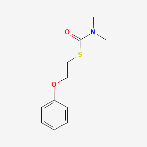 molecular formula C11H15NO2S B14484917 S-(2-Phenoxyethyl) dimethylcarbamothioate CAS No. 65473-65-6