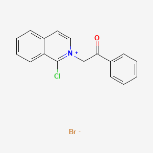 molecular formula C17H13BrClNO B14484941 Isoquinolinium, 1-chloro-2-(2-oxo-2-phenylethyl)-, bromide CAS No. 66088-68-4