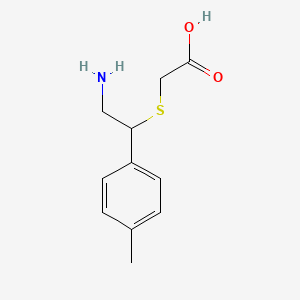molecular formula C11H15NO2S B14484958 {[2-Amino-1-(4-methylphenyl)ethyl]sulfanyl}acetic acid CAS No. 65865-49-8