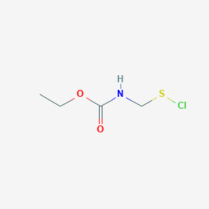 molecular formula C4H8ClNO2S B14485084 Ethyl [(chlorosulfanyl)methyl]carbamate CAS No. 64831-37-4