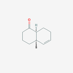 molecular formula C11H16O B14485095 (4aR,8aS)-4a-Methyl-3,4,4a,7,8,8a-hexahydronaphthalen-1(2H)-one CAS No. 65534-85-2