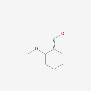 molecular formula C9H16O2 B14485108 1-Methoxy-2-(methoxymethylidene)cyclohexane CAS No. 64416-05-3