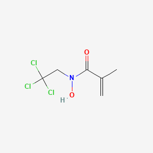 molecular formula C6H8Cl3NO2 B14485123 N-Hydroxy-2-methyl-N-(2,2,2-trichloroethyl)prop-2-enamide CAS No. 63872-75-3