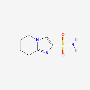 molecular formula C7H11N3O2S B1448520 5H,6H,7H,8H-imidazo[1,2-a]pyridine-2-sulfonamide CAS No. 1461707-15-2