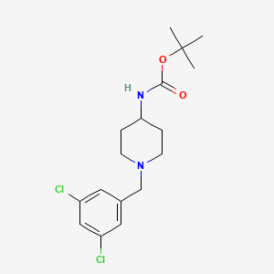 molecular formula C17H24Cl2N2O2 B1448522 tert-butyl N-{1-[(3,5-dichlorophenyl)methyl]piperidin-4-yl}carbamate CAS No. 1461708-84-8