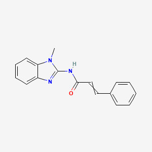 molecular formula C17H15N3O B14485222 N-(1-Methyl-1H-benzimidazol-2-yl)-3-phenylprop-2-enamide CAS No. 66156-11-4