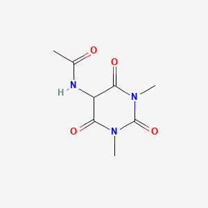 molecular formula C8H11N3O4 B14485230 N-(1,3-Dimethyl-2,4,6-trioxohexahydropyrimidin-5-yl)acetamide CAS No. 64235-48-9