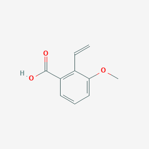 molecular formula C10H10O3 B14485240 Benzoic acid, 2-ethenyl-3-methoxy- CAS No. 64957-80-8