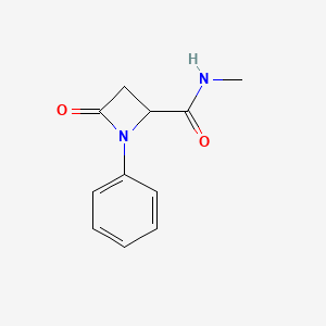 molecular formula C11H12N2O2 B14485249 N-Methyl-4-oxo-1-phenylazetidine-2-carboxamide CAS No. 65837-52-7