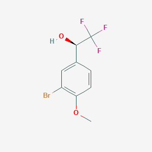 molecular formula C9H8BrF3O2 B1448525 (1R)-1-(3-bromo-4-methoxyphenyl)-2,2,2-trifluoroethan-1-ol CAS No. 1461689-27-9