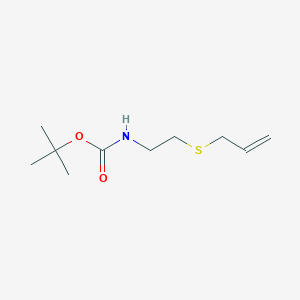 molecular formula C10H19NO2S B1448531 tert-butyl N-[2-(prop-2-en-1-ylsulfanyl)ethyl]carbamate CAS No. 1000806-49-4
