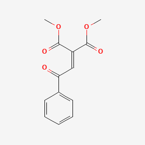 molecular formula C13H12O5 B14485331 Propanedioic acid, (2-oxo-2-phenylethylidene)-, dimethyl ester CAS No. 64677-34-5