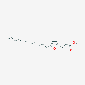 molecular formula C19H32O3 B14485360 Methyl 3-(5-undecylfuran-2-YL)propanoate CAS No. 64137-39-9