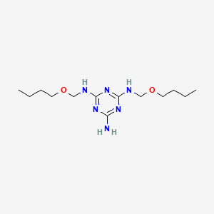 molecular formula C13H26N6O2 B14485391 N~2~,N~4~-Bis(butoxymethyl)-1,3,5-triazine-2,4,6-triamine CAS No. 66499-44-3
