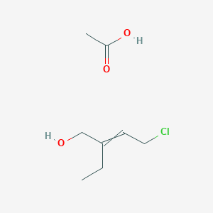 molecular formula C8H15ClO3 B14485394 Acetic acid;4-chloro-2-ethylbut-2-en-1-ol CAS No. 65305-57-9