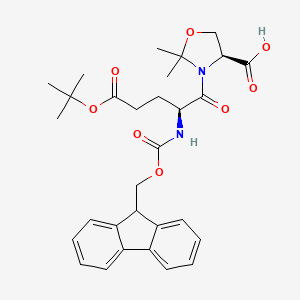 molecular formula C30H36N2O8 B1448540 Fmoc-Glu(OtBu)-Ser(Psi(Me,Me)pro)-OH CAS No. 909115-33-9