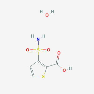 molecular formula C5H7NO5S2 B1448541 3-(Aminosulfonyl)-2-thiophenecarboxylic acid hydrate CAS No. 1609399-85-0