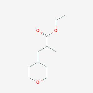 molecular formula C11H20O3 B1448542 Ethyl 2-methyl-3-(oxan-4-yl)propanoate CAS No. 1461715-33-2