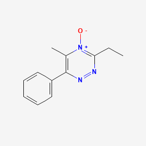 molecular formula C12H13N3O B14485422 3-Ethyl-5-methyl-4-oxo-6-phenyl-1,2,4lambda~5~-triazine CAS No. 66138-42-9