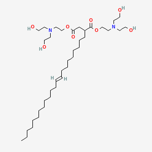 molecular formula C38H74N2O8 B14485440 Butanedioic acid, 2-(docosen-1-yl)-, 1,4-bis(2-(bis(2-hydroxyethyl)amino)ethyl) ester CAS No. 64654-02-0