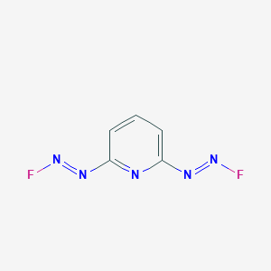 molecular formula C5H3F2N5 B14485446 fluoro-[6-[(E)-fluorodiazenyl]pyridin-2-yl]diazene 