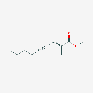 molecular formula C11H16O2 B14485476 Methyl 2-methylnon-2-en-4-ynoate CAS No. 65960-09-0