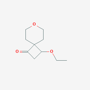 molecular formula C10H16O3 B1448548 3-Ethoxy-7-oxaspiro[3.5]nonan-1-one CAS No. 1803597-90-1