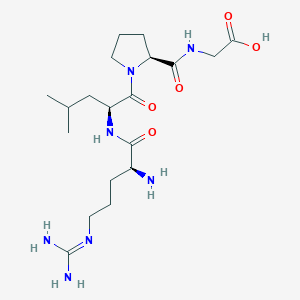 molecular formula C19H35N7O5 B14485595 N~5~-(Diaminomethylidene)-L-ornithyl-L-leucyl-L-prolylglycine CAS No. 66053-90-5