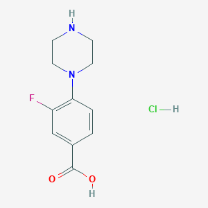 3-Fluoro-4-piperazinobenzoic acid HCl