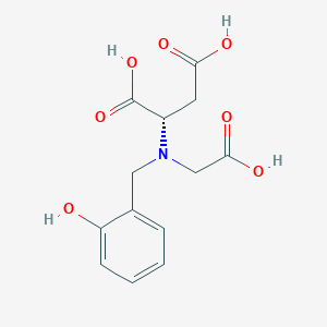 molecular formula C13H15NO7 B14485642 N-(Carboxymethyl)-N-[(2-hydroxyphenyl)methyl]-L-aspartic acid CAS No. 64846-83-9