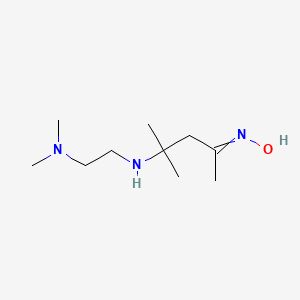 molecular formula C10H23N3O B14485650 N-(4-{[2-(Dimethylamino)ethyl]amino}-4-methylpentan-2-ylidene)hydroxylamine CAS No. 65114-16-1