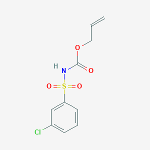 molecular formula C10H10ClNO4S B14485767 Prop-2-en-1-yl (3-chlorobenzene-1-sulfonyl)carbamate CAS No. 63924-86-7