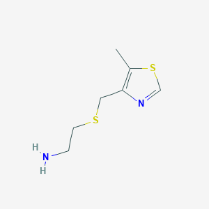 molecular formula C7H12N2S2 B14485791 2-{[(5-Methyl-1,3-thiazol-4-yl)methyl]sulfanyl}ethan-1-amine CAS No. 63933-95-9
