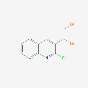 molecular formula C11H8Br2ClN B14485835 2-Chloro-3-(1,2-dibromoethyl)quinoline CAS No. 65479-84-7