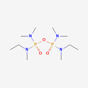 molecular formula C10H28N4O3P2 B14485872 Diethyl-tris(dimethyl)amide of pyrophosphoric acid CAS No. 63704-62-1