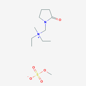 molecular formula C11H24N2O5S B14485874 N-Ethyl-N-methyl-N-[(2-oxopyrrolidin-1-yl)methyl]ethanaminium methyl sulfate CAS No. 66297-52-7