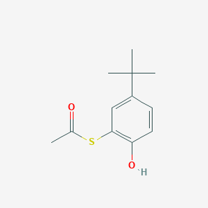 molecular formula C12H16O2S B14485888 S-(5-tert-Butyl-2-hydroxyphenyl) ethanethioate CAS No. 64097-00-3