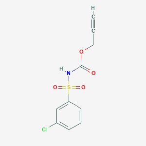 molecular formula C10H8ClNO4S B14485942 Prop-2-yn-1-yl (3-chlorobenzene-1-sulfonyl)carbamate CAS No. 63924-87-8