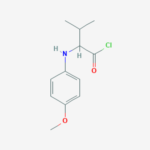 molecular formula C12H16ClNO2 B14485961 N-(4-Methoxyphenyl)valyl chloride CAS No. 64823-70-7