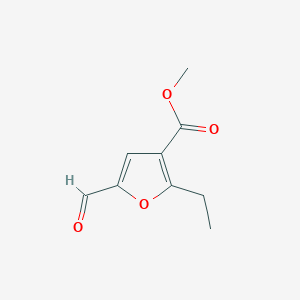 molecular formula C9H10O4 B1448598 Methyl 2-ethyl-5-formylfuran-3-carboxylate CAS No. 1803583-65-4
