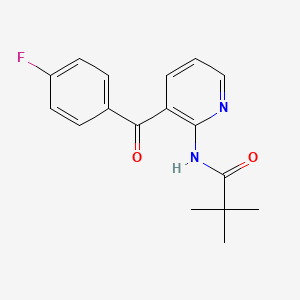 molecular formula C17H17FN2O2 B1448599 N-[3-(4-fluorobenzoyl)pyridin-2-yl]-2,2-dimethylpropanamide CAS No. 1803592-57-5