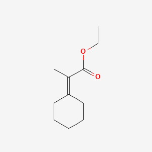 molecular formula C11H18O2 B14486002 Ethyl 2-cyclohexylidenepropanoate CAS No. 63963-01-9