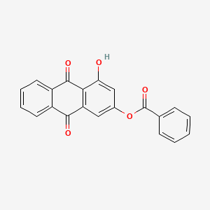 molecular formula C21H12O5 B14486058 4-Hydroxy-9,10-dioxo-9,10-dihydroanthracen-2-YL benzoate CAS No. 64391-28-2