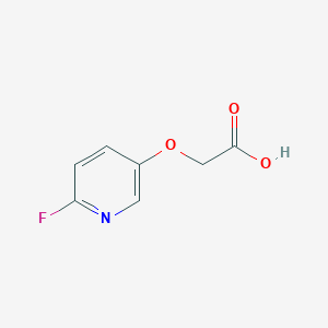 molecular formula C7H6FNO3 B1448613 2-[(6-Fluoropyridin-3-yl)oxy]acetic acid CAS No. 1515925-77-5