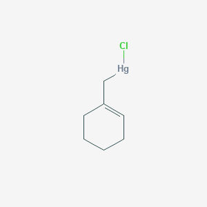 molecular formula C7H11ClHg B14486159 Chloro[(cyclohex-1-en-1-yl)methyl]mercury CAS No. 64120-44-1